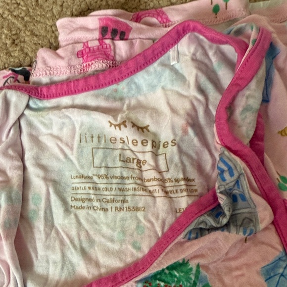 Little Sleepies Pink and Blue Sleeveless Nightgown - Picture 2 of 2